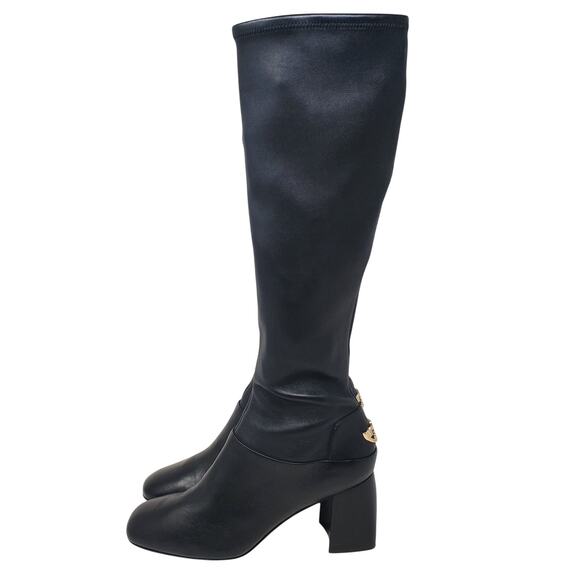 Tory Burch Sidney 70MM Boot Misa Calf Stretch Nappa Leather Black 32553 Size 9.5 - Picture 4 of 12